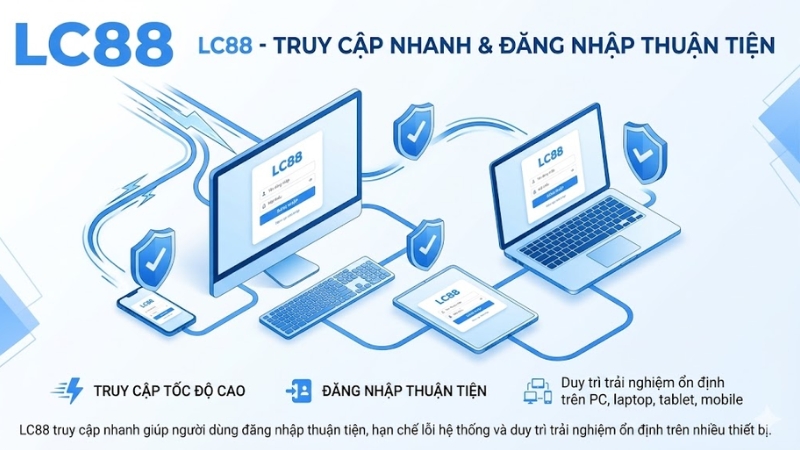 Vị trí vàng đối chiếu cổng truy cập LC88