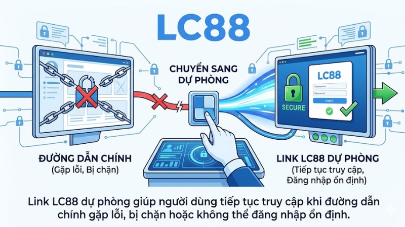 Hướng dẫn kiểm tra LC88 COM trước khi dùng link dự phòng